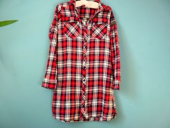 Robe Fille chemise Esprit 14 ans carreaux rouges TBE