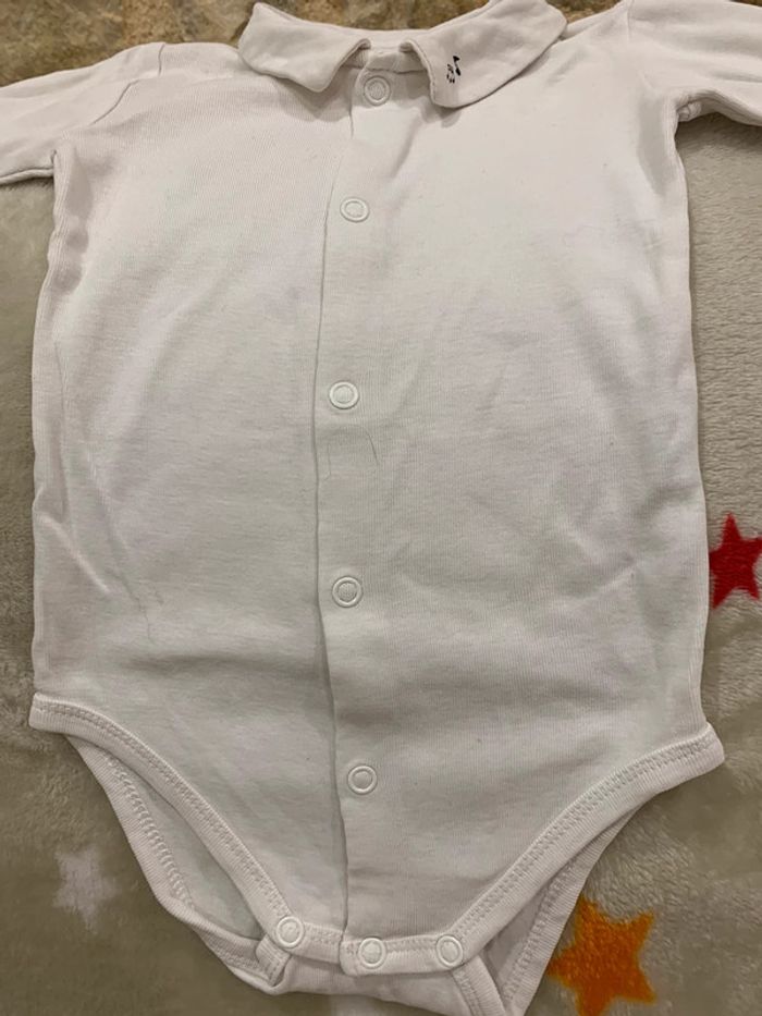 Body Manches Longues Sergent Major Mixte Blanc & Bleu 6M - photo numéro 4