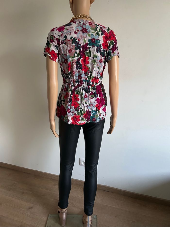 Blouse fleurie à manches courtes Morgan taille 36 TBE - photo numéro 6