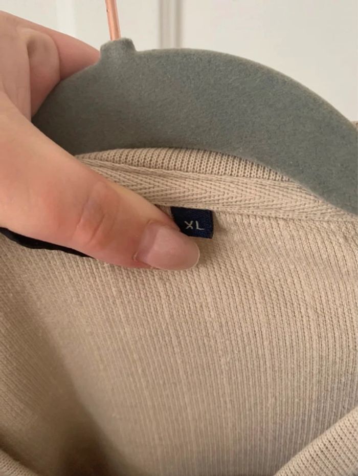 Pull col V vintage crème homme - Taille XL Jules - photo numéro 4