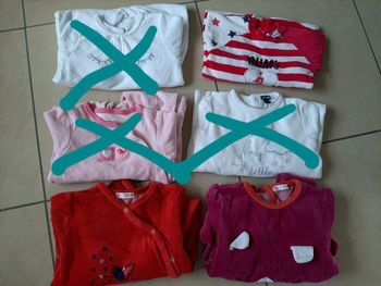 Lot de 3 pyjamas fille 12 mois