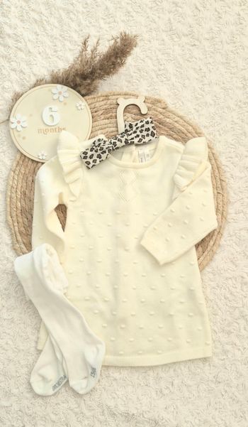 Ensemble robe en laine 6 mois