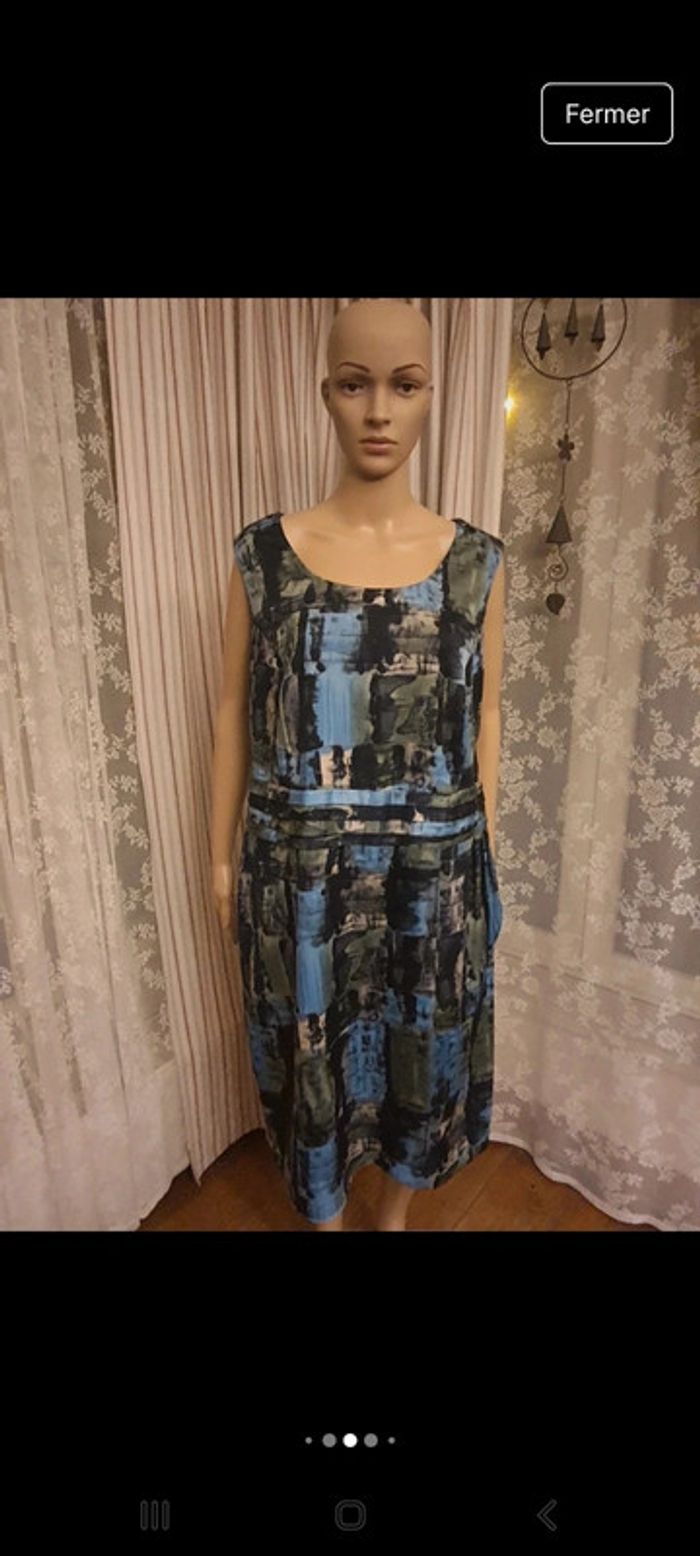 Robe bleu/vert Sixth Sense C&A fr 48 - photo numéro 5