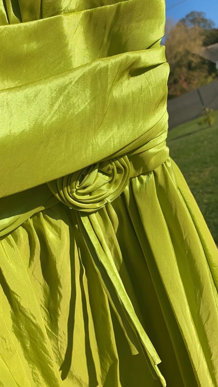 Robe cérémonie vert anis et son étole - photo numéro 3