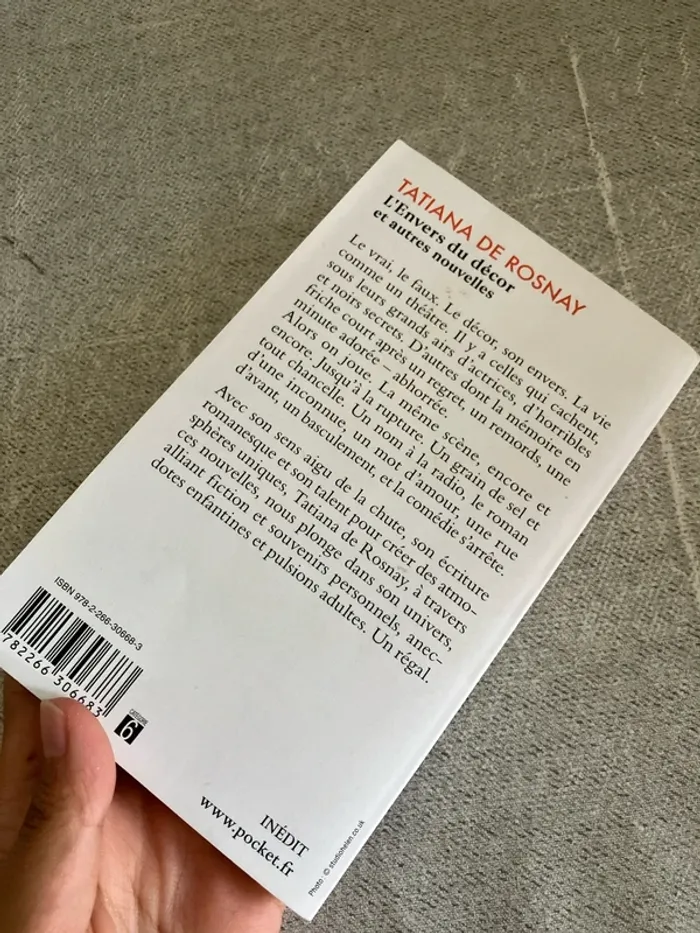 L’envers du décor et autres nouvelles – Tatiana de Rosnay – Édition Pocket - photo numéro 3