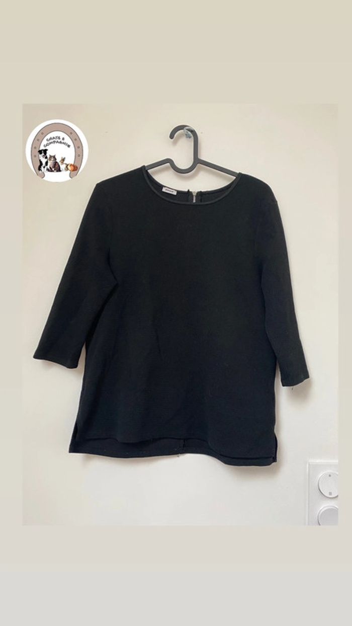 Tee shirt noir gaufré - Pimkie