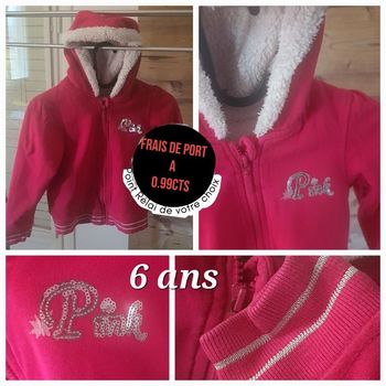 Veste / gilet zipe capuche polaire ( fourré) 6 ans