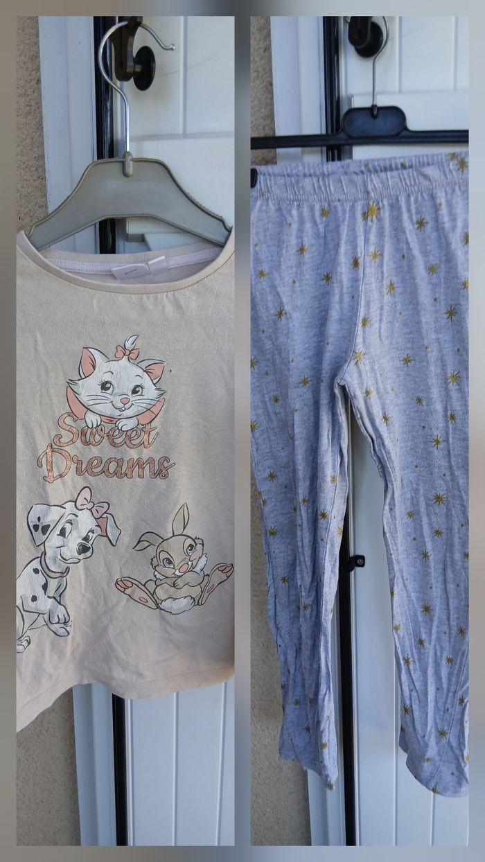 Lot de 3 pyjamas fins filles taille 7/8 ans défauts - photo numéro 3