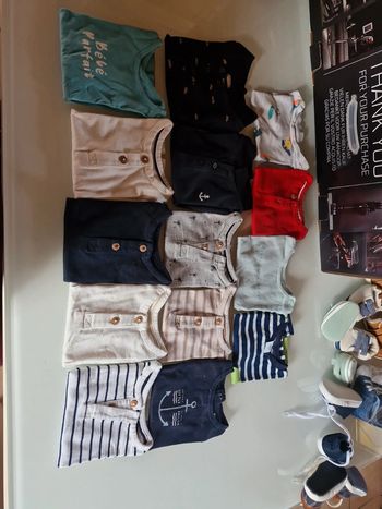 Lot tee-shirts manches courtes 3 mois