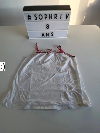 Débardeur blanc 8 ans