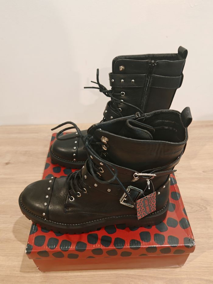 Bottines femme, taille 39, vinyl shoes - photo numéro 6