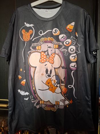 T-shirt t shirt tee shirt maillot foot basket sport sportwear minnie fantôme halloween citrouille spooky disney Disneyland