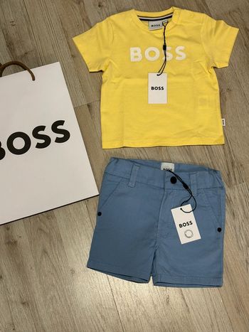 Lot vêtements t-shirt et short Boss pour bébé garçon 6 mois