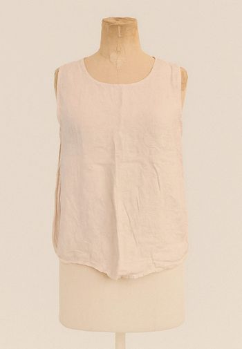 Haut beige en lin femme taille 38