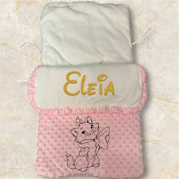 Chancelière de poussette personnalisée aristochat