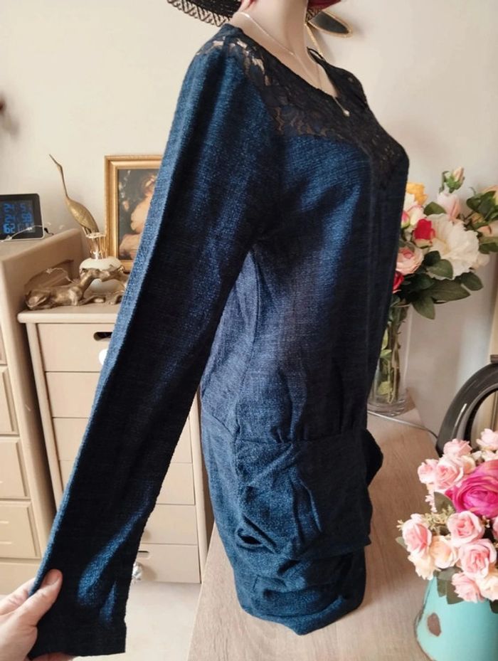 🌿Robe à Pans & Dentelle Le Temps des Cerises T38/40🌿 - photo numéro 9