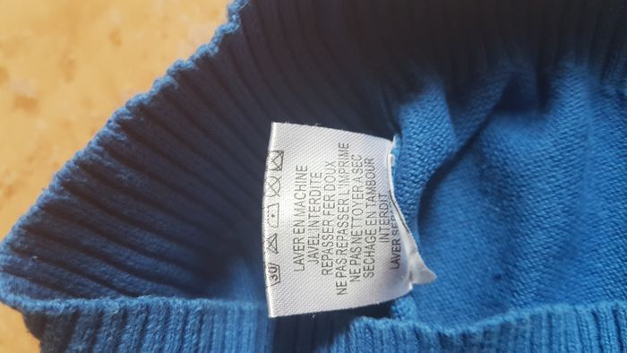 Pull garçon 8 ans bleu Interdit de me gronder - photo numéro 4