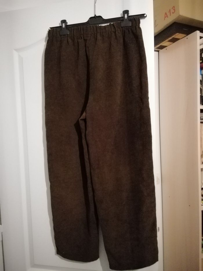 Pantalon velours marron foncé foncé - photo numéro 2