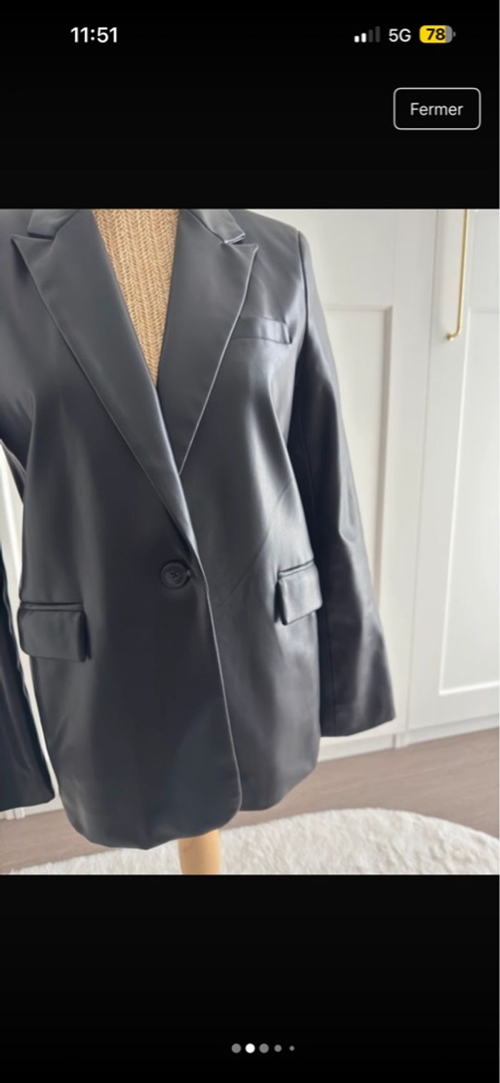 Blazer en similicuir - photo numéro 2