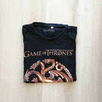 GOT Game Of Thrones T-Shirt Noir Homme Maison Targaryen Dragon Geekwear Goodies (Taille M)