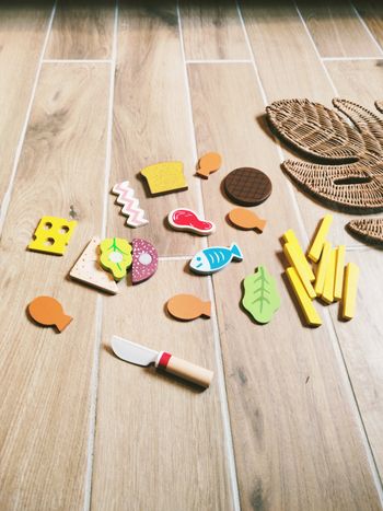 🍔 Jeu d'imitation - Dinette en bois Ensemble de Jeu "Dîner & Barbecue"- 