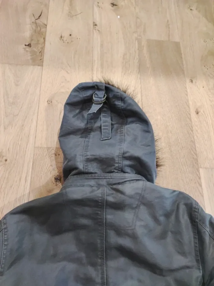 Manteau gris foncé avec capuche amovible - L - photo numéro 15