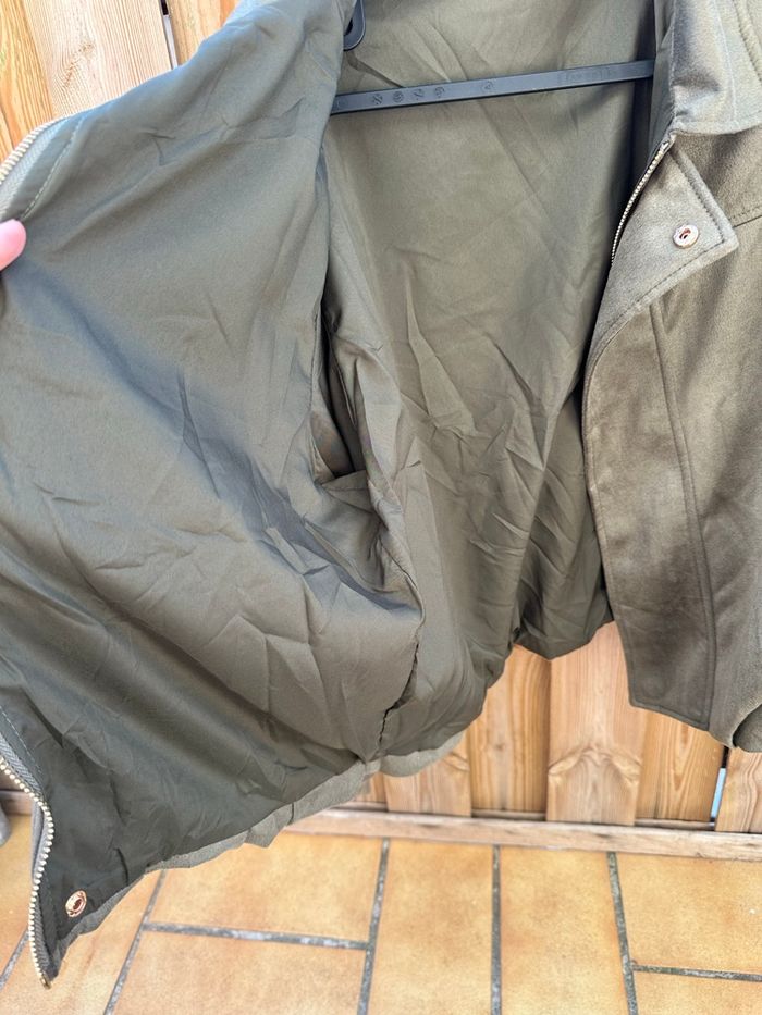 Veste over size kaki fermeture éclair taille S - photo numéro 5