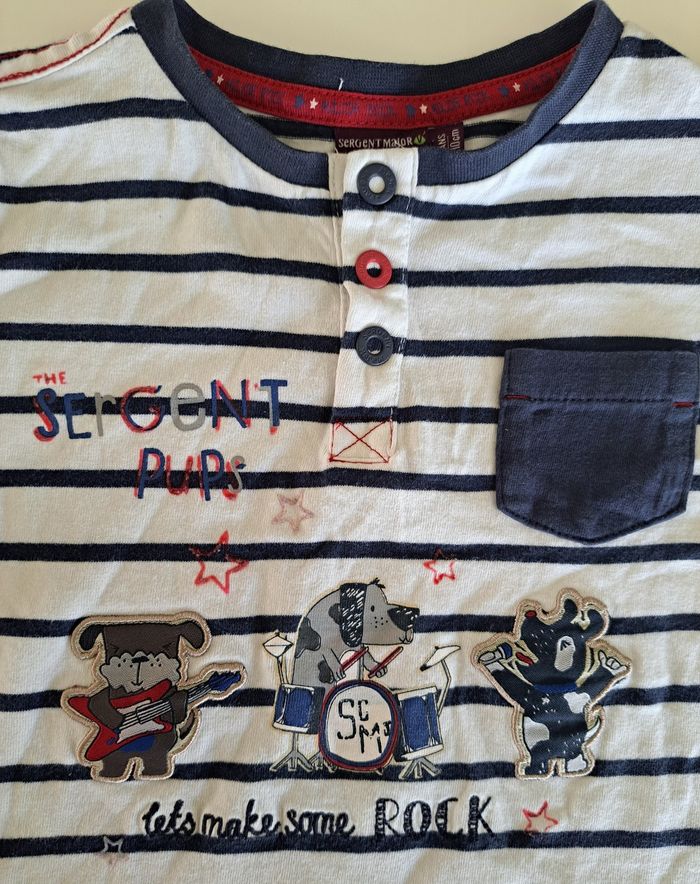 T-shirt marinière ML garçon 5 ans BE - photo numéro 5
