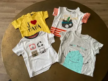 Lot de 4 t-shirt 9 mois été