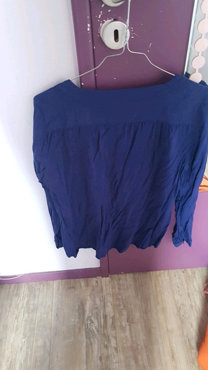 Blouse bleu camaïeu taille 40 - photo numéro 3