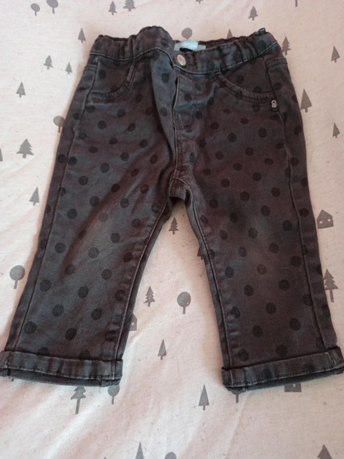 Jean noir obaibi a pois