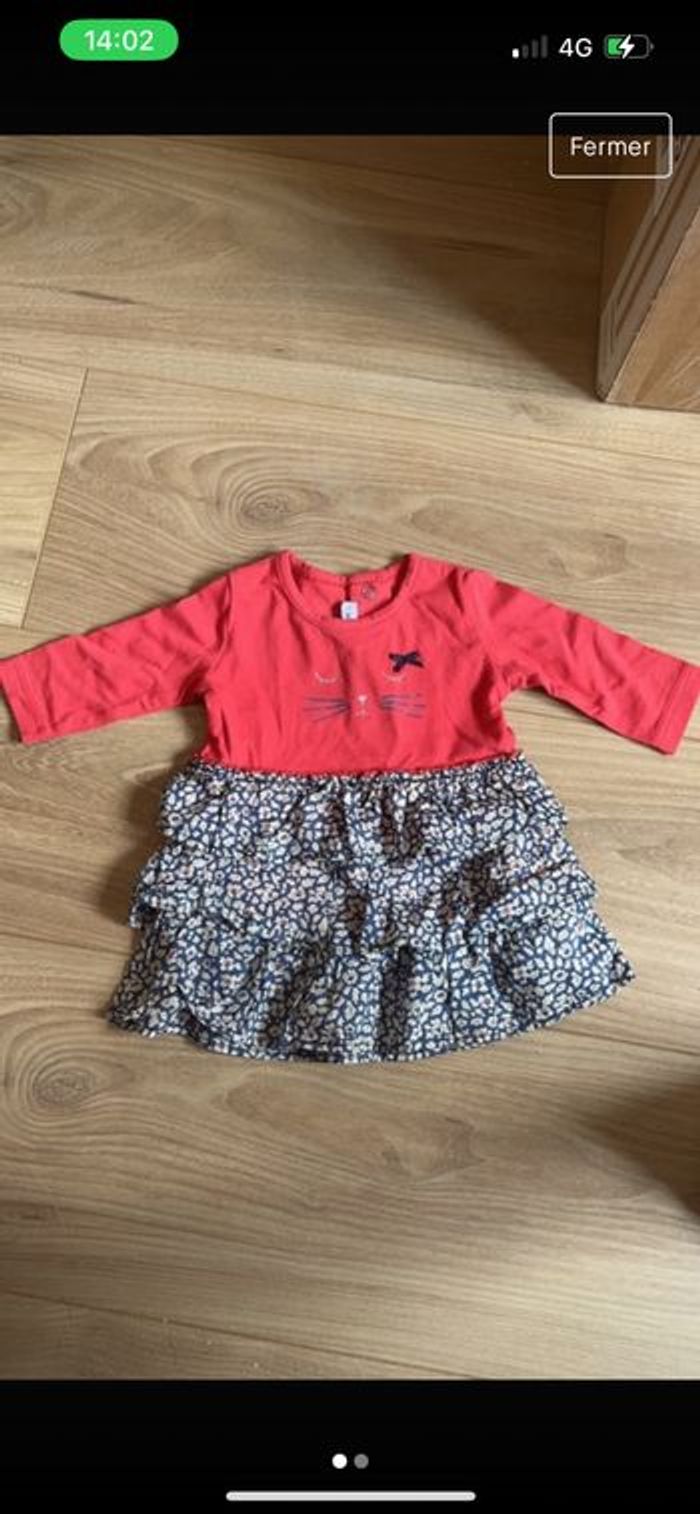 Robe mi saison neuve bébé fille 1 mois