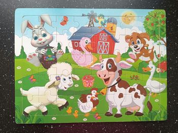 Puzzle en bois, thème ferme