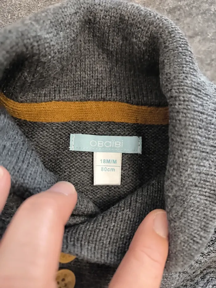 Pull épais col montant garçon 18 mois obaibi - photo numéro 8