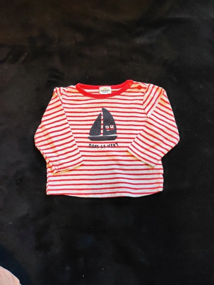 Lot 11 t-shirt manches longues 6 mois - photo numéro 5