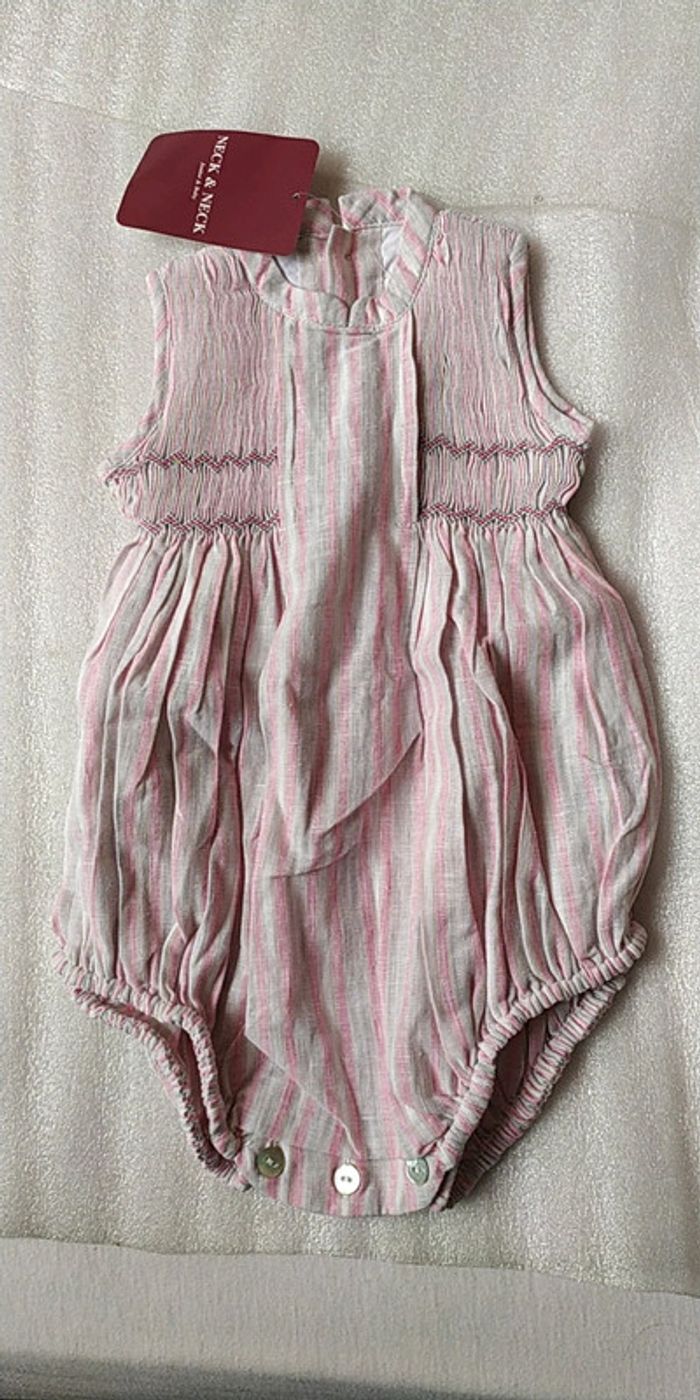 Grenouillère bébé 6mois Neck&Neck neuf