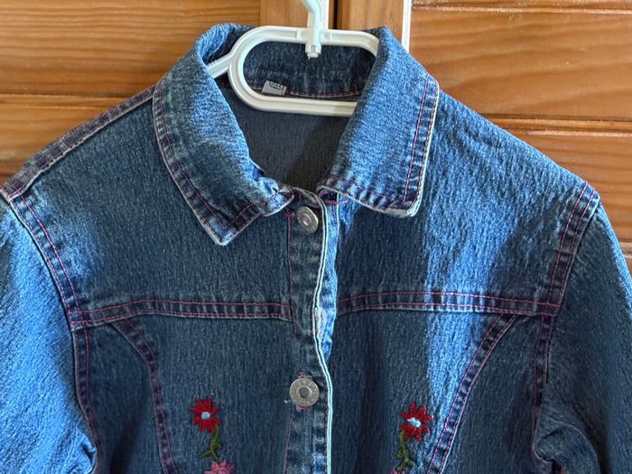 Veste en jean, avec poches, trous pour ceinture - Taille 6/8 ans - photo numéro 2