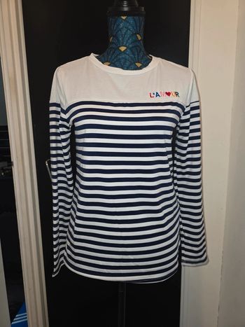 T-shirt manche longue marinière