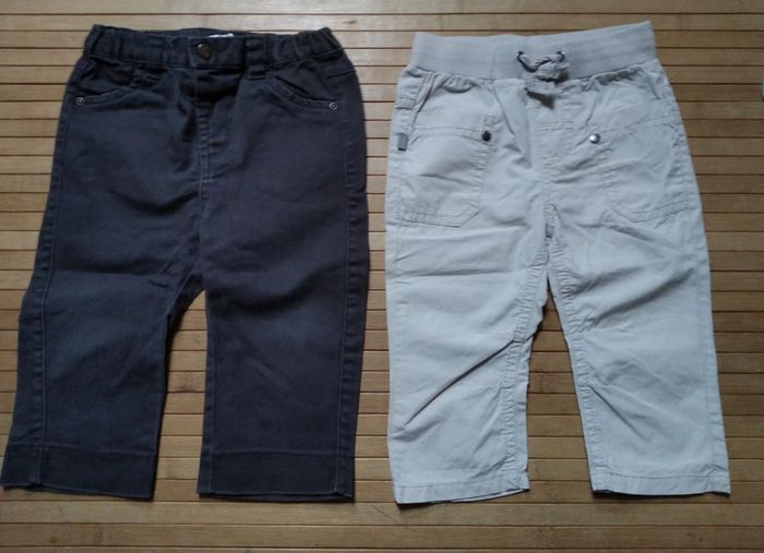 Lot 2 pantalons Jean Gemo kitchoun 12 mois