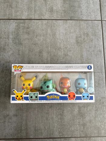 Figurine Funko Pop Pokémon Games 4 Pack Pikachu Bulbasaur Charmander Squirtle