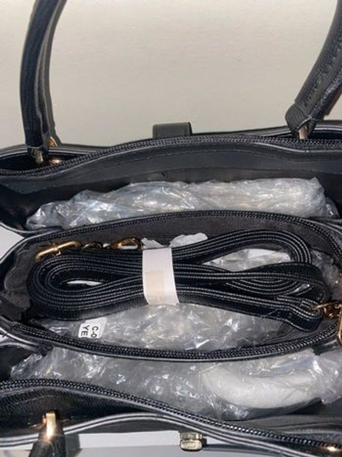 Sac à main noir 3 poches multi rangement gallantry - photo numéro 5