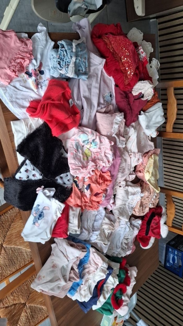 Lot linge bébé fille
