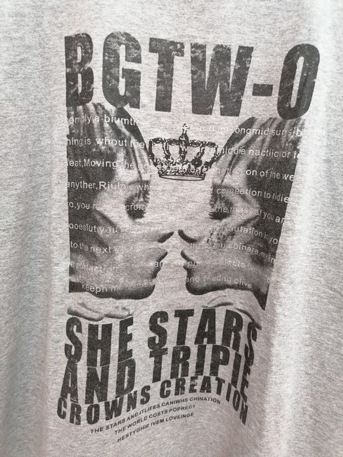 Tee-shirt BGTW-O Taille M, mesures données. - photo numéro 2