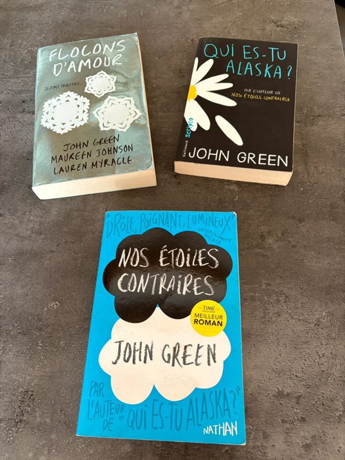 Lot de 3 livres auteur John Green