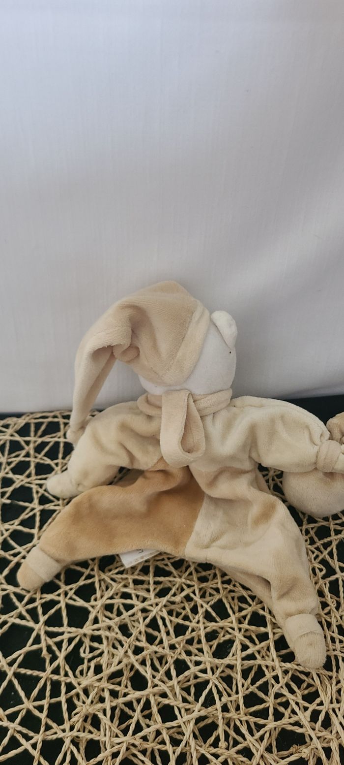 Doudou marionnette ours écru beige Un Rêve de Bébé BABY NAT - photo numéro 3