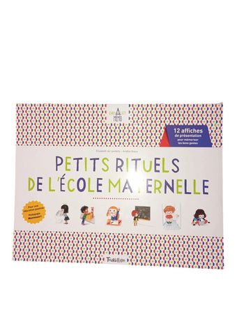 Chevalet avec 12 affiches mémo petits rituels de l'école maternelle
