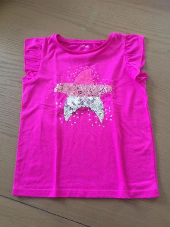 T-shirt rose à sequins 8 ans