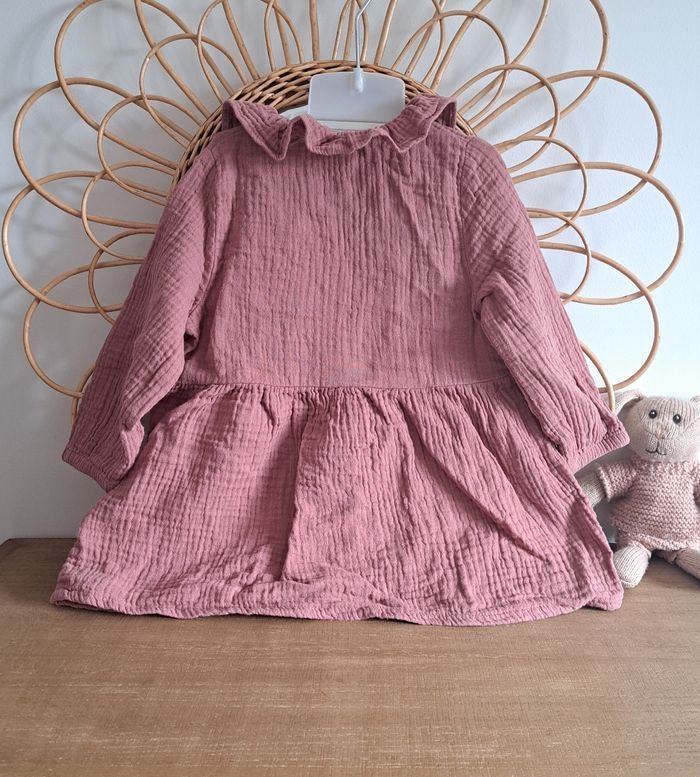 robe gaze de coton vertbaudet 18mois 👶 - photo numéro 3