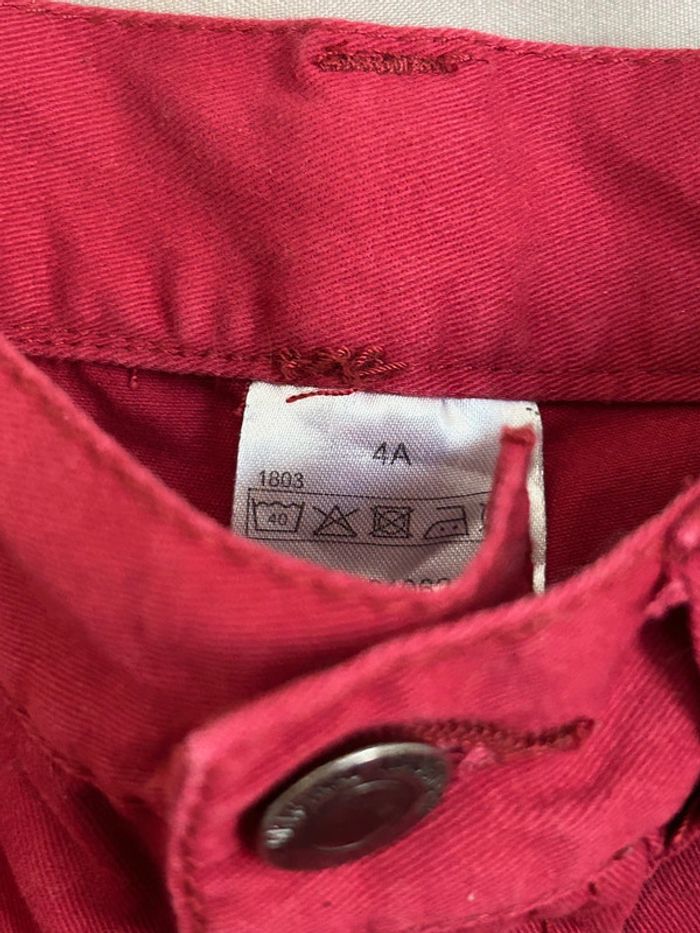 Pantalon slim bordeaux 4 ans - photo numéro 3