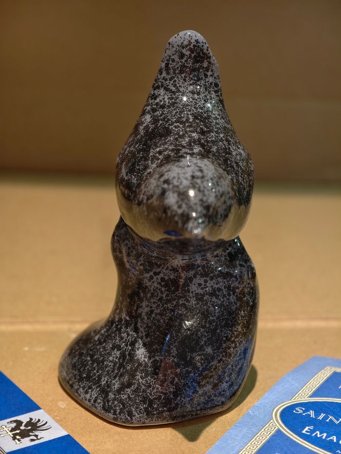 Oiseau noir et gris Saint Jean l'Aigle émaux de Longwy - photo numéro 2